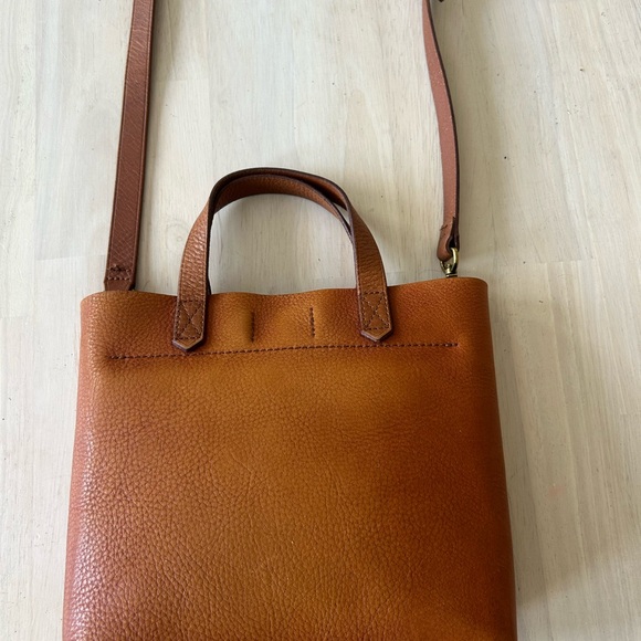Madewell 100% Leather Purse Crossbody Hand Bag Small Hand Held Inside Zip Pocket - Picture 3 of 6